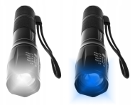 Lanternă LED reîncărcabilă de mână 2in1 XPE UV Trizand 21634
