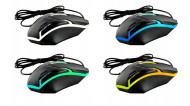 Mouse de gaming cu fir, iluminare din spate cu LED-uri în 8 culori