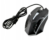 Mouse de gaming cu fir, iluminare din spate cu LED-uri în 8 culori