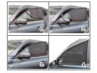 Perdele flexibile pentru geamurile laterale ale mașinii, 2 buc