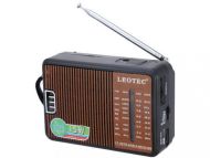 Radio portabil fără fir Leotec LT-607B FM,AM - imitație de lemn
