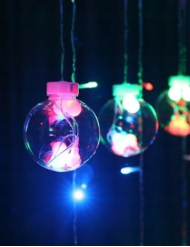 Lanț de lumini de Crăciun 108 bile de Crăciun cu LED-uri - 5m