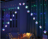Lumini de Crăciun Hanging Stars 136 LED - 5,6m