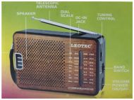 Radio portabil fără fir Leotec LT-607B FM,AM - imitație de lemn