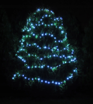 Lumini de Crăciun în aer liber/în interior 100 LED alb rece - 220V - 10,1m