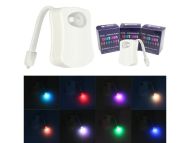 Lumină de toaletă LED color cu senzor de mișcare - 8 culori