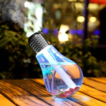 Difuzor de arome, umidificator de aer cu iluminare LED in forma de bec