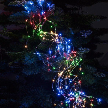 Crăciun Angel Hair Lights 200 LED, 9W multicolor 1,95m