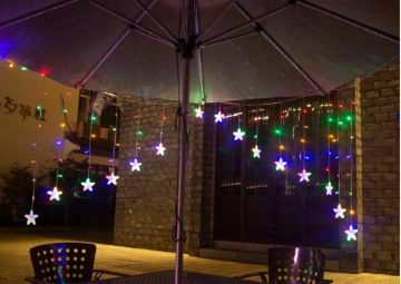 Lumini de Crăciun Hanging Stars 136 LED - 5,6m