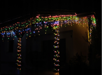 Luminițe de Crăciun pentru exterior/interioară, 60 de iconițe, 300 de LED-uri - 15m - colorate
