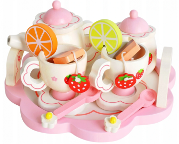 Set de ceai din lemn pentru copii
