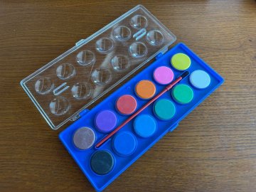 Set acuarelă - 12 culori + pensulă în cutie